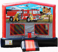 Firemen on a Mission Red/Black/Gray Module Bounce House Firemen on a Mission Red/Black/Gray Module Bounce House