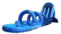 27 ft Dual Lane Blue Marble Arch Waterslide/Slip & Slide Combo 27 ft Dual Lane Blue Marble Arch Waterslide/Slip & Slide Combo